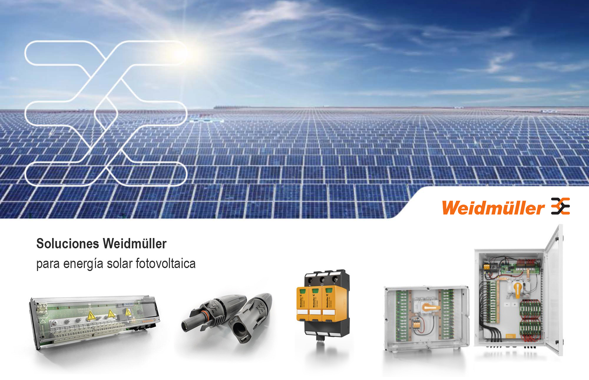 Soluciones de Weidmüller para parques solares fotovoltaicos